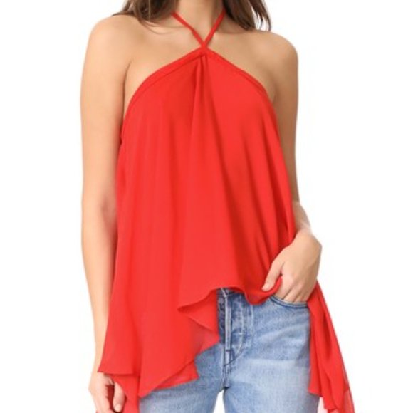 Alice + Olivia Tops - ALICE + OLIVIA  TIE-NECK HANDKERCHIEF TOP